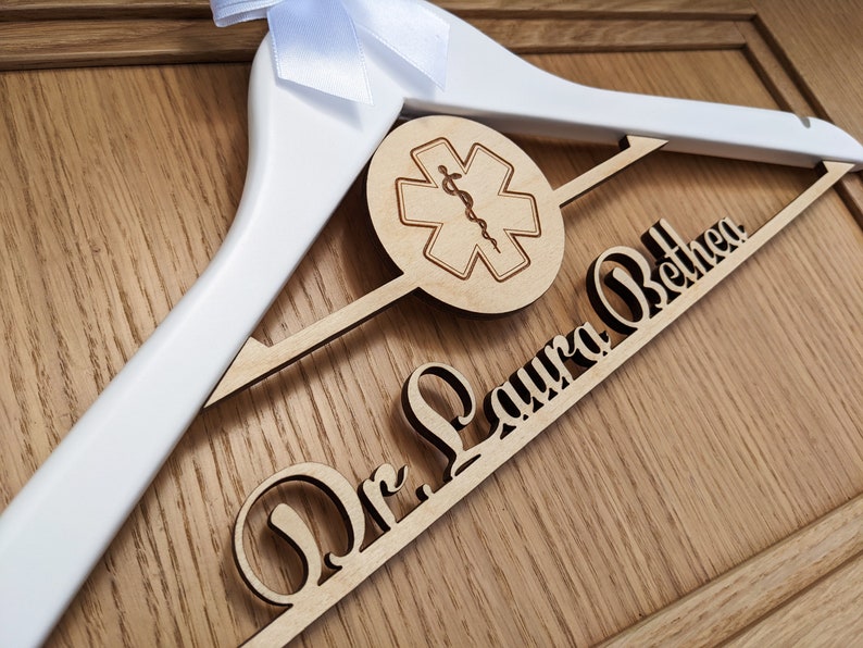 Pharmacist Gift White Coat Hanger Gift for New Doctor Etsy