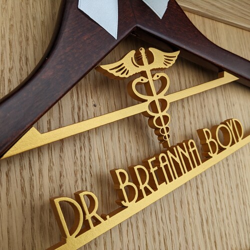 White Coat Hanger Gift for New Doctor Medical Student Gift Etsy