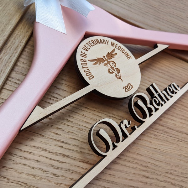 Veterinarian hanger, White Coat Hanger, Medical Gifts, Vet Graduation Gift, DVM Graduation, Veterinarian hanger, Unique Gift for Doctor