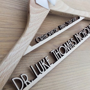 White Coat Hanger, Gift for New Doctor, Medical Student Gift, Christmas Gift for Med Student, 1st White Coat Hanger, First White Coat Gift
