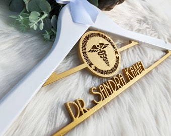 White Coat Hanger, Gift for New Doctor, Medical Student Gift, Christmas Gift for Med Student, Firs White Coat Hanger, First White Coat Gift