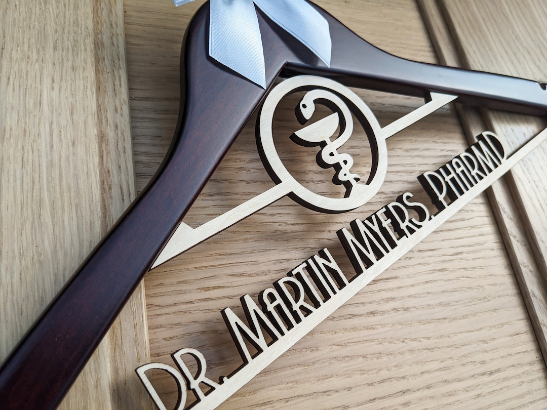 Pharmacist Gift, White Coat Hanger, Gift for New Doctor, Medical Student Gift, Pharmacy, 1st