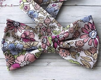 Pajarita floral en tonos rosa pastel, azul y verde / Pajarita de boda de primavera para niños y hombres / Accesorios para novios y padrinos / Pajarita floral Liberty