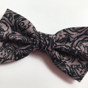 black grey bow tie men, black bow tie black tie event, black design bow tie wedding, formal bow tie patterned, 100% cotton bow tie pre tied