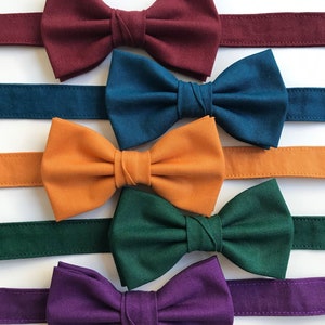 Jewel tone wedding bow ties groomsmen, bow ties to match jewel tone bridesmaid dresses, jewel tone bow ties men, groomsmen bow ties pre tied image 4