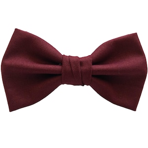 Burgundy bow tie kids bow tie men, pageboy bow tie groomsmen bow tie, burgundy wedding accessories, burgundy tie & suspenders kids