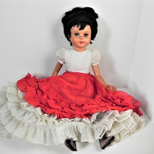 1960's Moulin Rouge Can Can Dancer Costume Doll