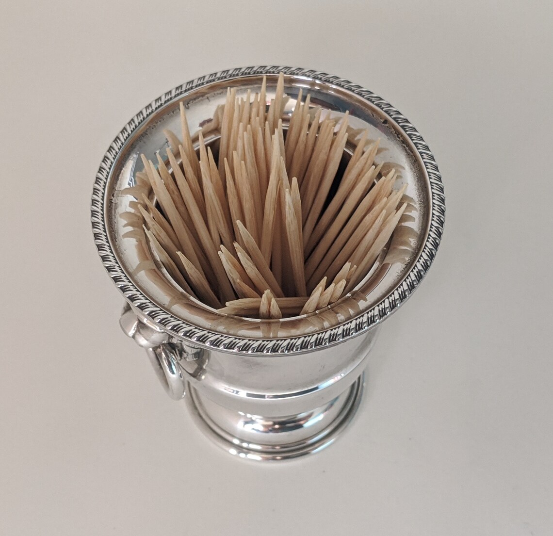 Vintage Silver Plated Tooth Pick Holder Etsy