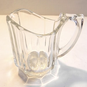 Victorian Glass Pitcher/Jug With A Fluted Geometric Design