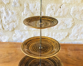 3 Tier,  Display Stand, Ceramic by Salins France, 1960s