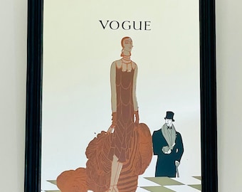 Vintage Art Deco Vogue Magazine Wall Mirror, 1960s