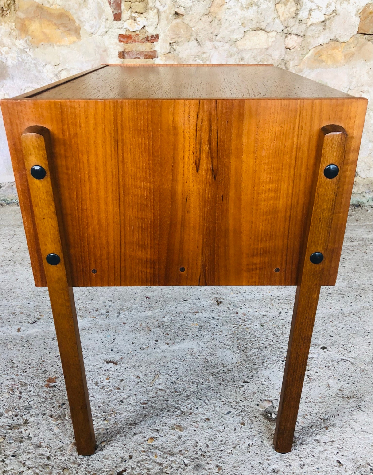 Midcentury Vintage Danish Teak Side Table/sewing Box With Etsy