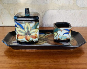 Art Déco Ceramics by C.M. Bergen, 1930’s, Set of 3