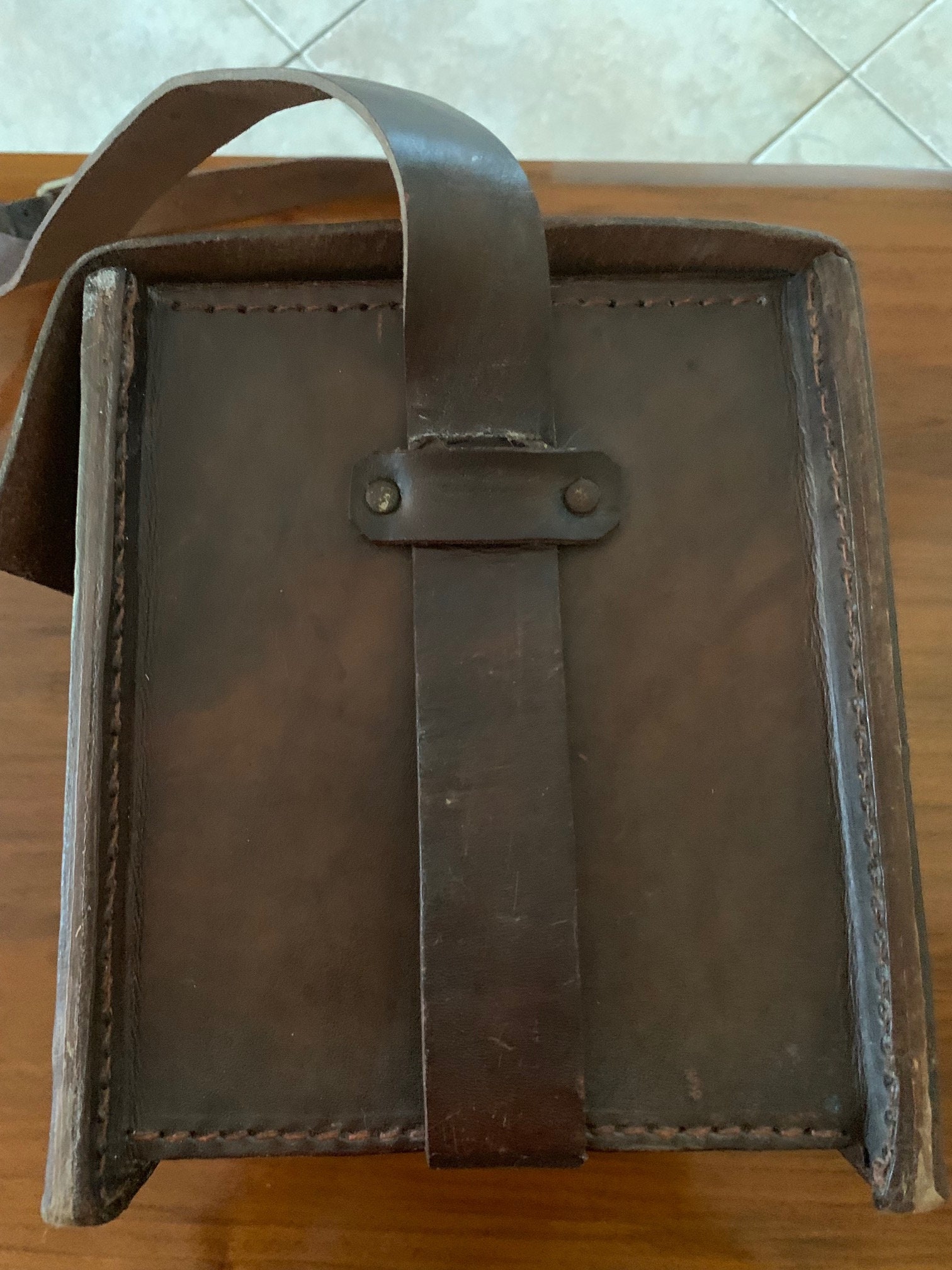 Vintage Genuine Handmade Leather Tool Bag/satchel With Etsy