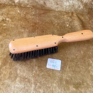 Unused Handmade Vintage 1960s Kent Black Brissle Satinwood Hairbrush