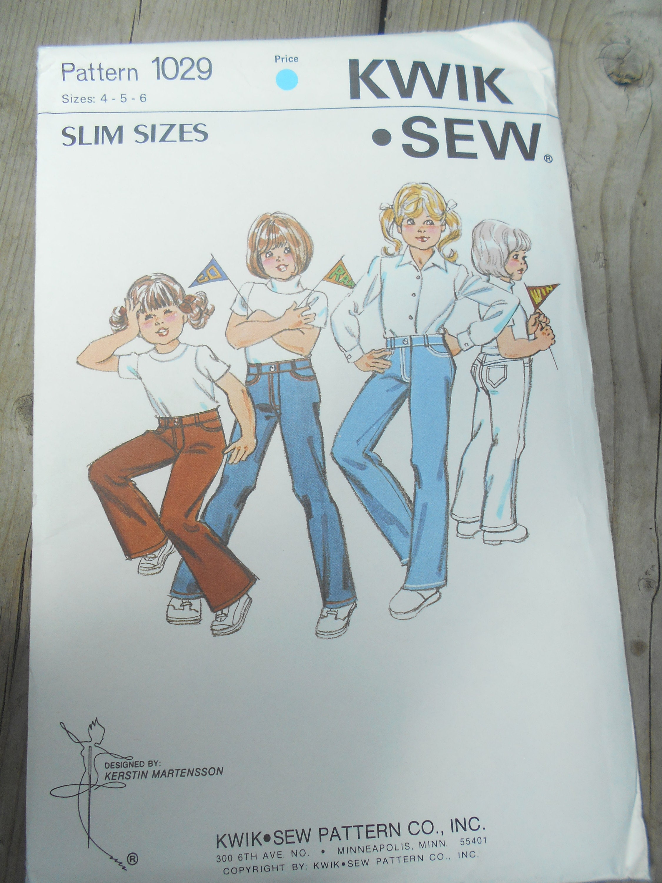 Girl's slim jeans pattern Kwik Sew 1029 Girl blue jeans pattern SZ 4,5,6 Uncut Girl's jeans pattern Girl's slim jeans pattern Kwik Sew 1029 Girl blue jeans pattern SZ 4,5,6 Uncut Girl's jeans pattern