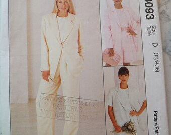Sewing pattern for women.  McCalls 8093 jacket, top, pants, and shorts