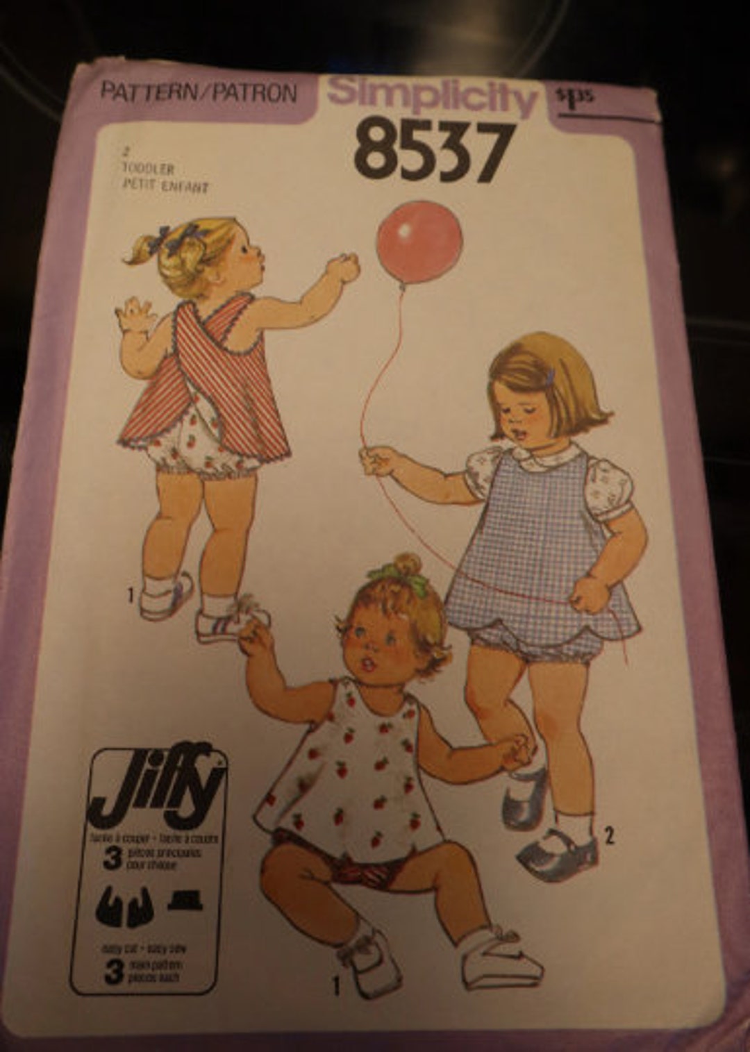 Sewing Pattern for Toddlers, Simplicity 8537 Sundress Jumper Panties