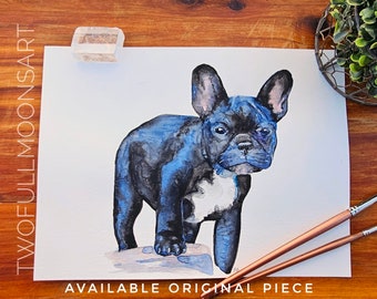 French Bulldog | Digital Download | Frenchie dog | dog painting | watercolor dog