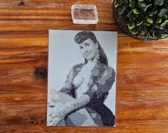 Betty Page Cross Stitch Print | Digital Download | Art Print