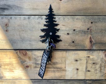 Large pine tree towel hook