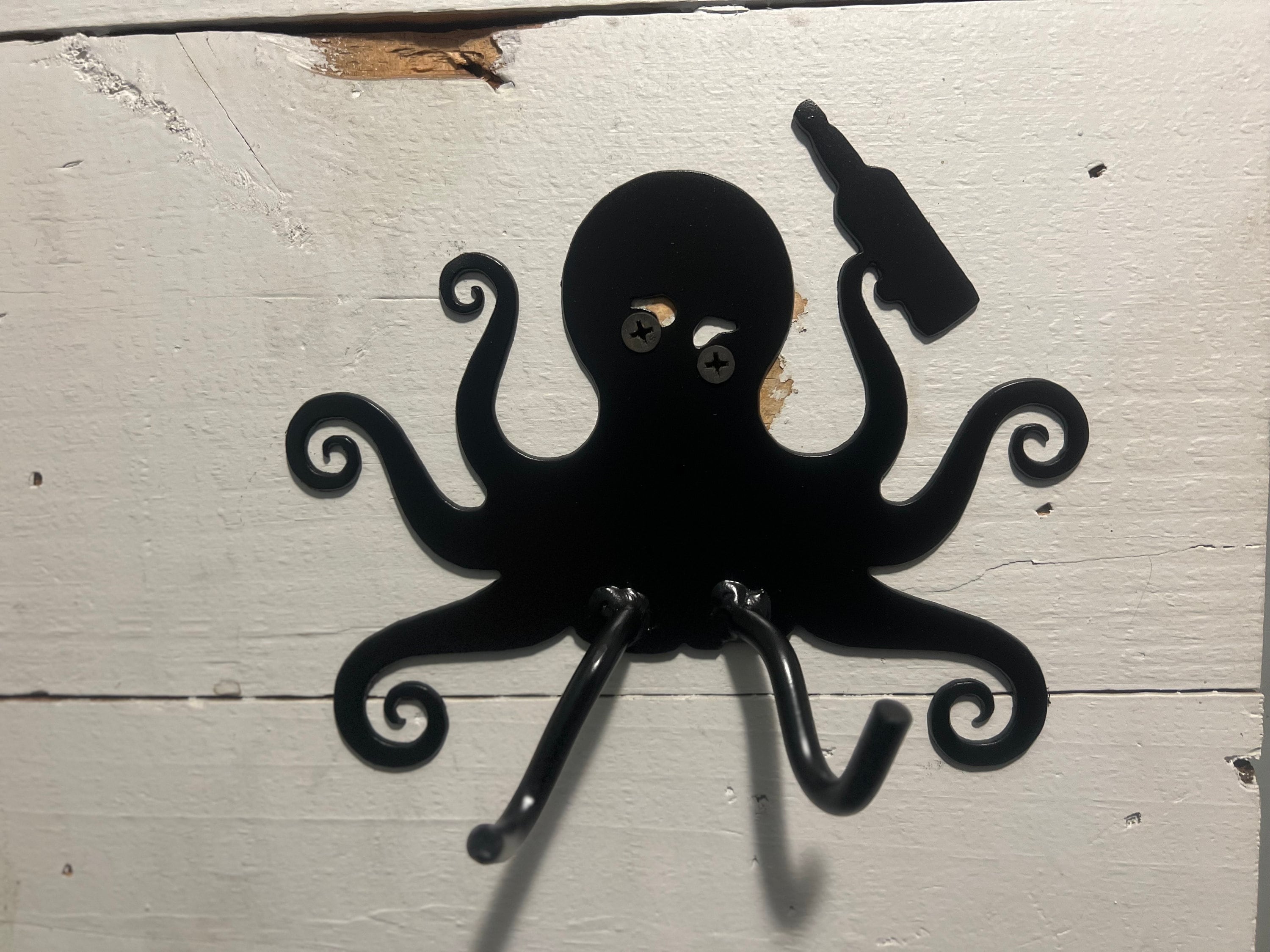 Drunk octopus towel hook