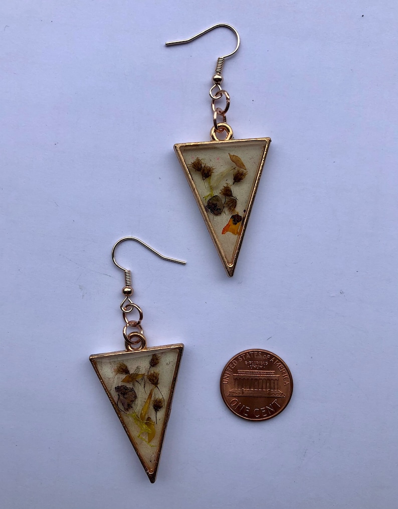 Gold /& White Earrings