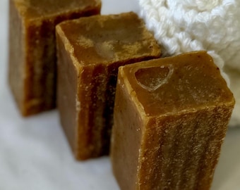 All Natural Carrot Chamomile Face Soap Bar, Handmade with Chamomile Tea and Honey