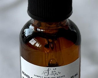 Aceite vegano para barba: sérum natural para barba y rostro, elaborado a mano en Nueva Escocia, Canadá.