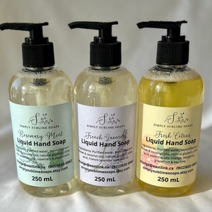 Natural liquid soap, liquid soap, vegan soap, moisturizing soap, Halifax soap, hand soap, citrus soap, Canada soap, mom gift, NS soap, soap image 1