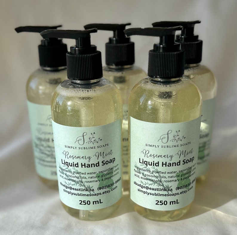 Natural liquid soap, liquid soap, vegan soap, moisturizing soap, Halifax soap, hand soap, citrus soap, Canada soap, mom gift, NS soap, soap image 5