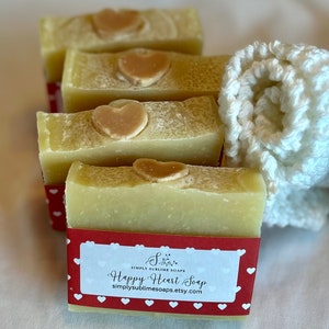Happy Heart Soap, natural soap, essential oil soap, moisturizing soap, Halifax soap, Canada soap, vegan soap, mom gift, Nova Scotia soap image 3