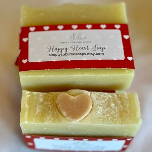 Happy Heart Soap, natural soap, essential oil soap, moisturizing soap, Halifax soap, Canada soap, vegan soap, mom gift, Nova Scotia soap image 8