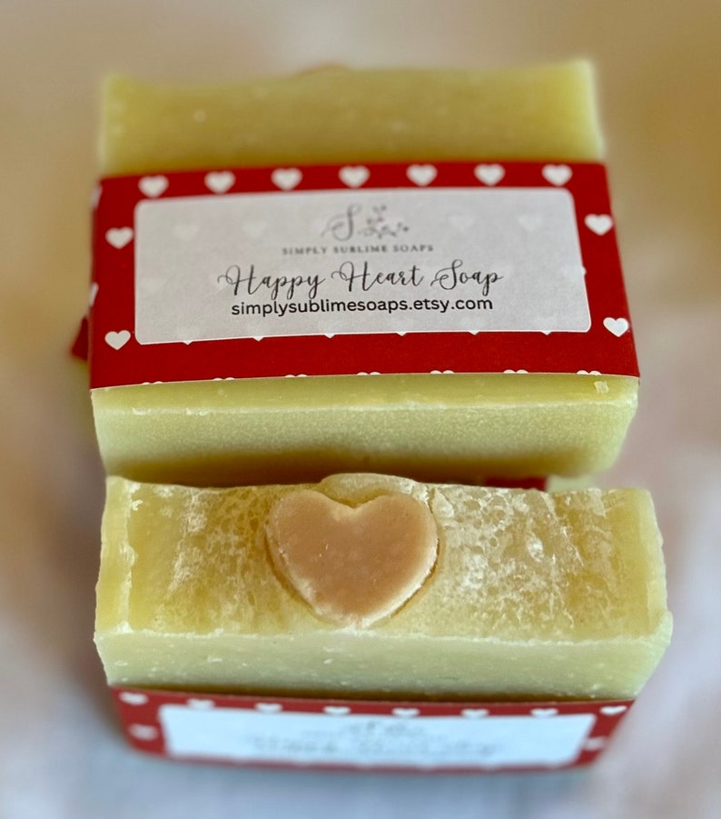 Happy Heart Soap, natural soap, essential oil soap, moisturizing soap, Halifax soap, Canada soap, vegan soap, mom gift, Nova Scotia soap image 8