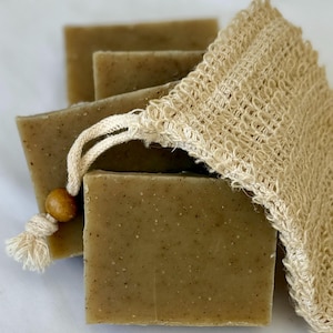 Rosemary Lime Shea Butter Soap: Vegan Exfoliating Bar, Handmade in Nova Scotia