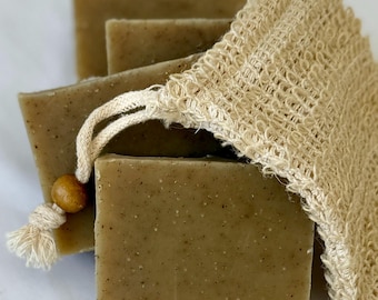 Rosemary Lime Shea Butter Soap: Vegan Exfoliating Bar, Handmade in Nova Scotia