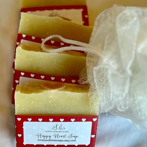 Happy Heart Soap, natural soap, essential oil soap, moisturizing soap, Halifax soap, Canada soap, vegan soap, mom gift, Nova Scotia soap image 6