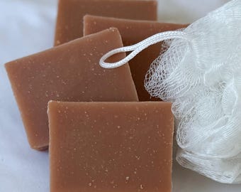 Pink Clay Soap: Unscented Vegan Shea Butter Soap, Palm Oil-Free, Ultra Moisturizing, Handmade in Halifax, Nova Scotia, Canada