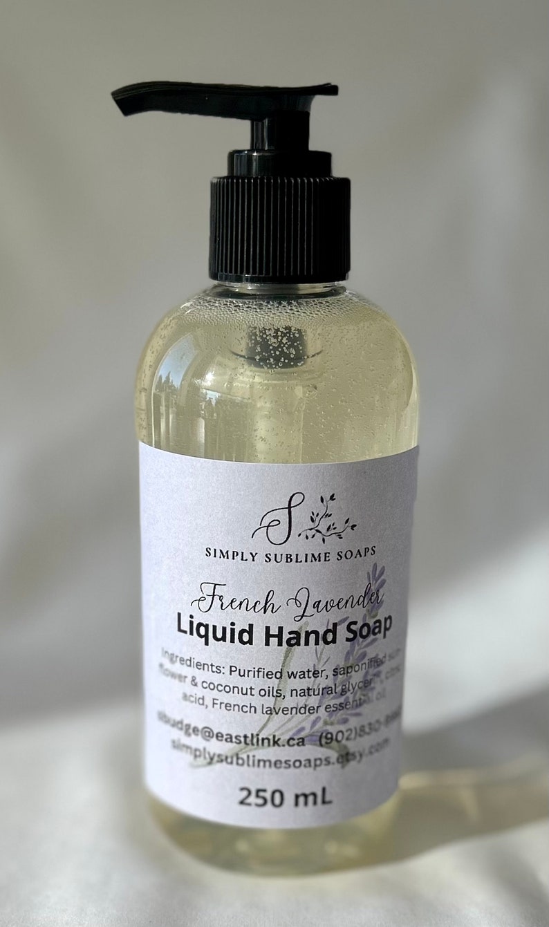 Natural liquid soap, liquid soap, vegan soap, moisturizing soap, Halifax soap, hand soap, citrus soap, Canada soap, mom gift, NS soap, soap image 6