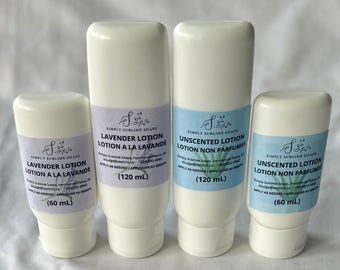 Natural Vegan Hand & Body Lotion: Hydrating Skin Cream With Aloe, Handmade in Halifax, Nova Scotia, Canada