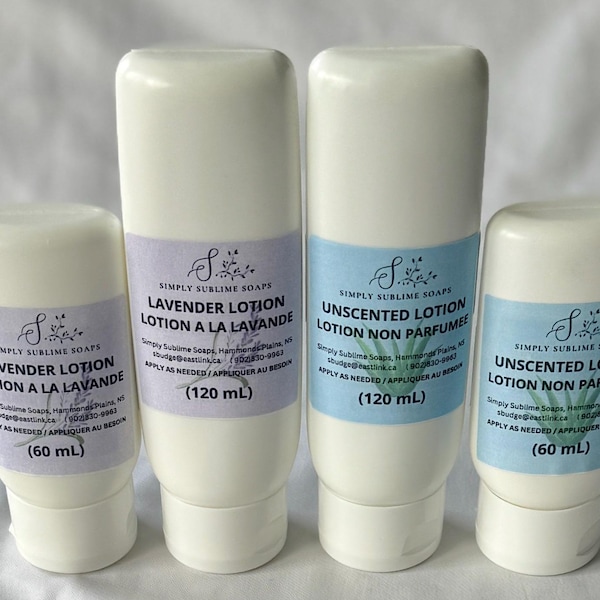 Natural Vegan Hand & Body Lotion: Hydrating Skin Cream With Aloe, Handmade in Halifax, Nova Scotia, Canada