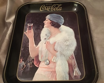 Vintage metal Coca Cola memorabilia tray circa 1973