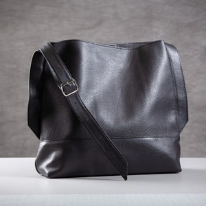 Bucket Bag aus Leder, handgemachte Schultertasche, süße Tragetasche, Hobo Bag aus Leder, Laptoptasche aus Leder, Slouchy Bag aus Leder