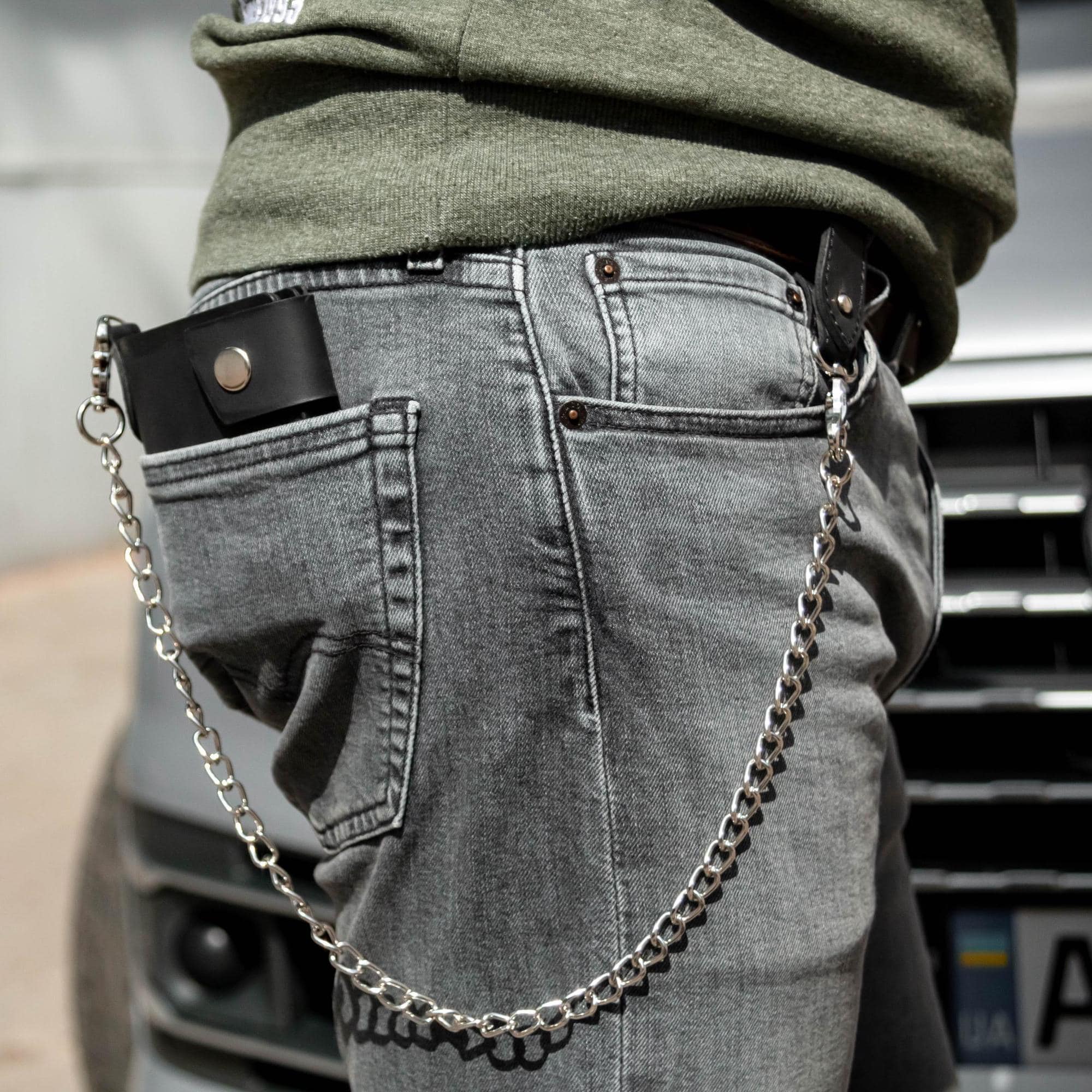 Wallet Chain With Wallet Holder, Leather Wallet Strap, Biker