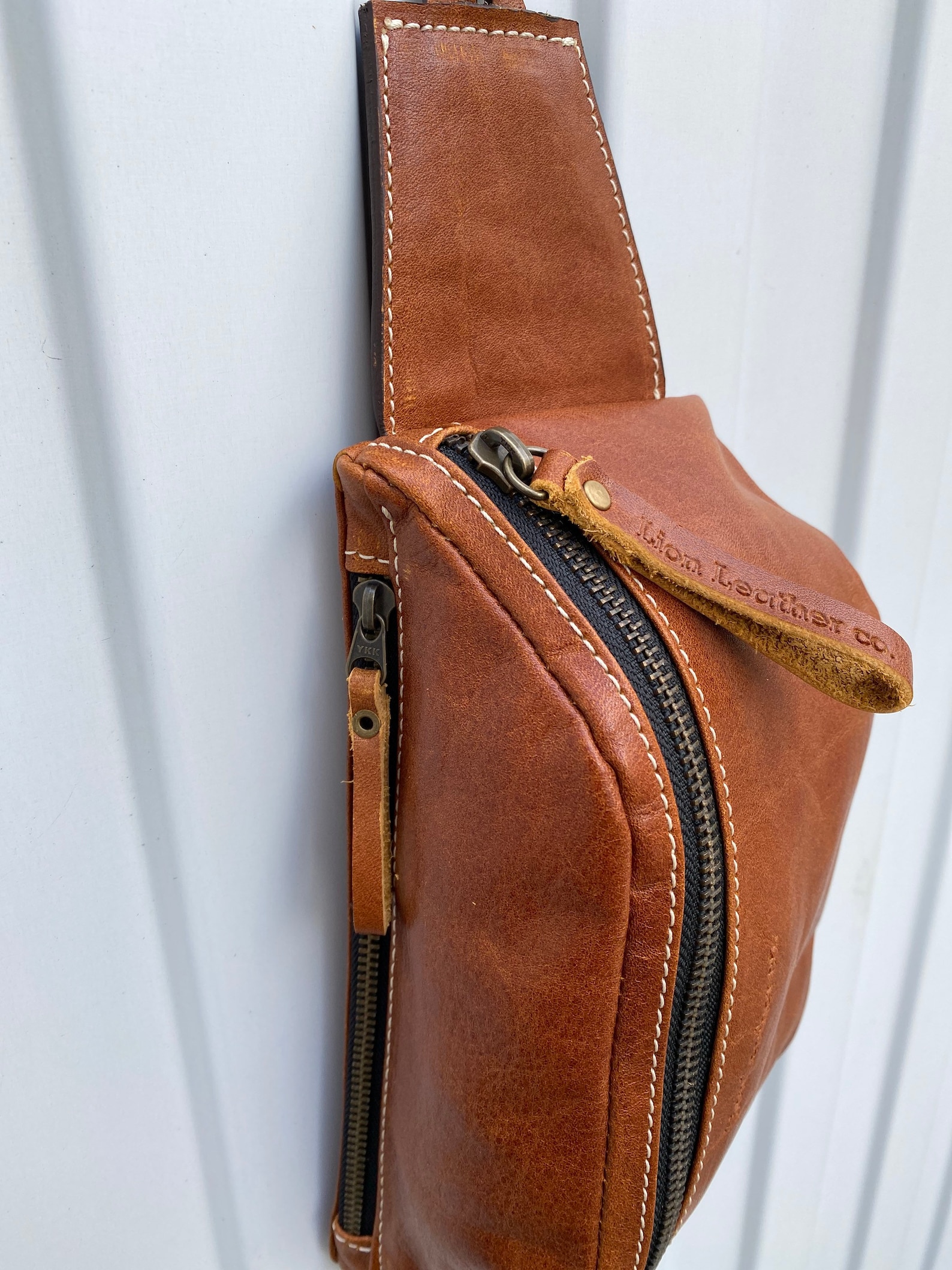 Handmade Leather Hip Bag Mens Festival Leather Cross Body Etsy