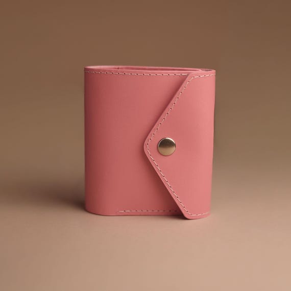 Monedero Pequeño Y Bonito De Color Rosa Para Mujer, Monedero Para Niños, Tarjetero Para Tarjetas De Crédito, Billetera De Cuero Con Tarjeta De Crédito, Billetera Moderna Hecha A Mano. - España