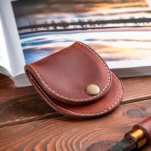 Small leather coin pouch, cute pill box, custom coin pocket, change purse, men's coin tray