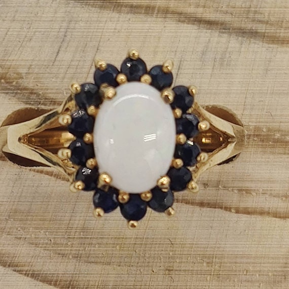 Opal & Sapphire Ring