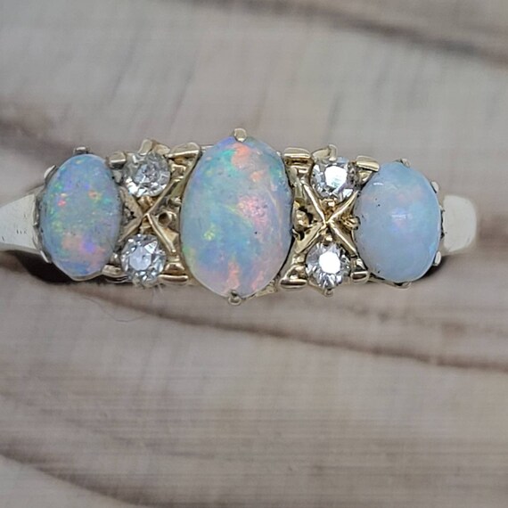 Antique Opal & Diamond Ring