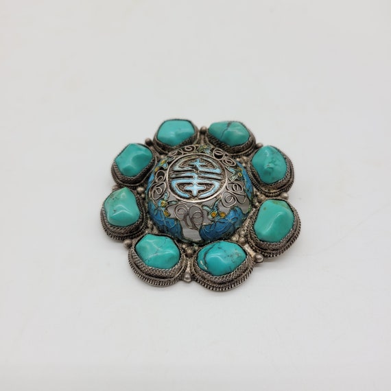 Chinese Art Nouveau Brooch - image 2